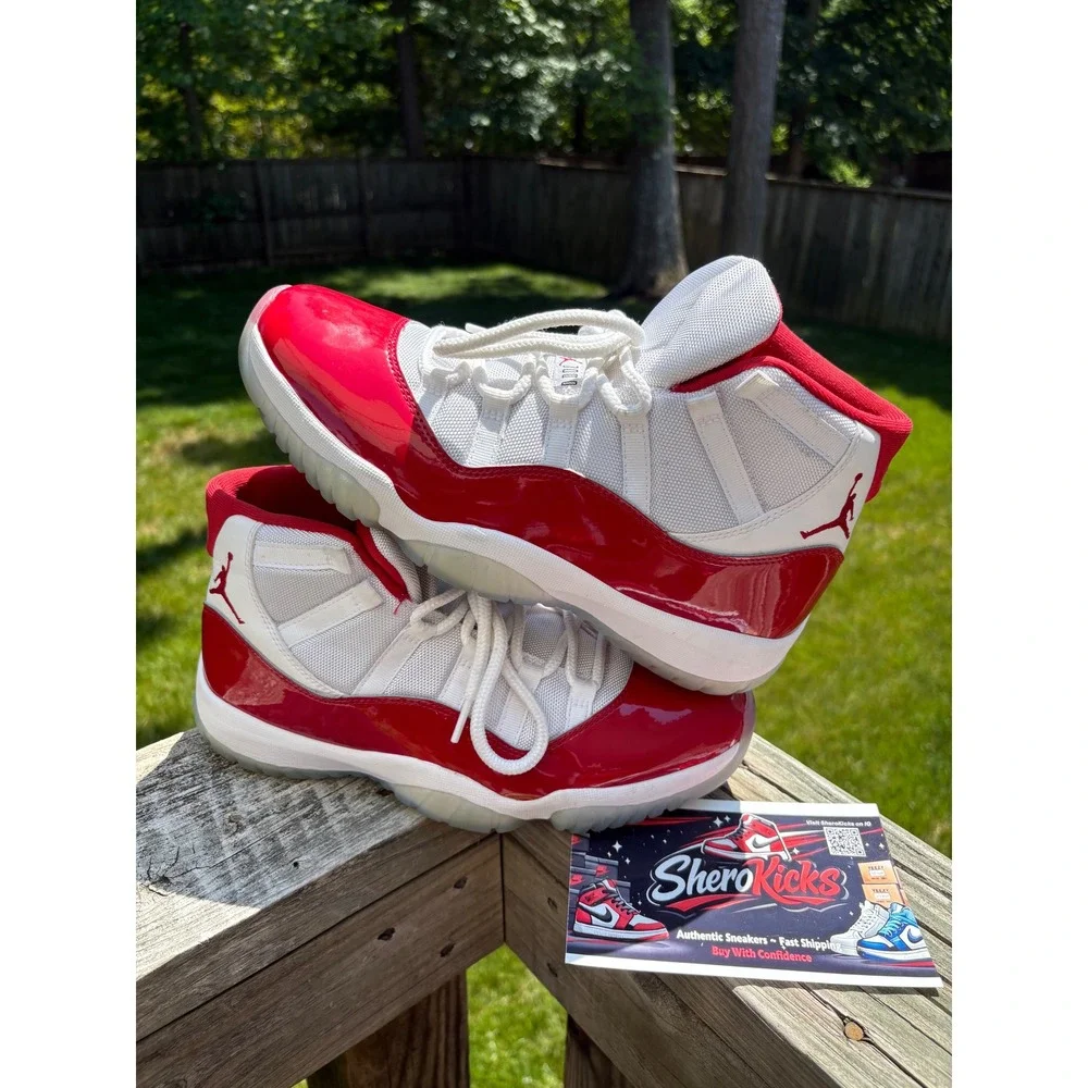 Air Jordan 11 Retro Cherry Varsity Red White CT8012-116 Mens‎ Basketball Shoes